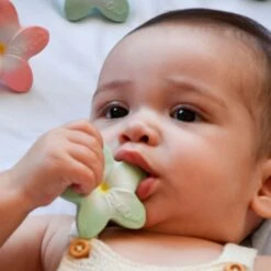 Baby Gift Set Teether + Rattle + Mini Teether -Pro Cycling Wear Bali the flower