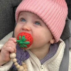 Sweetie The Strawberry Mini Baby Teether 13 Sweetie The Strawberry Mini Baby Teether -Pro Cycling Wear HappyCustomer4
