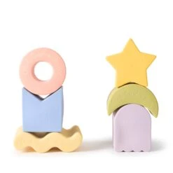 6 Geometric Figures Baby Stacking Toy Blocks