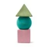 3 Geometric Figures Soft Colors Baby Stacking Toy Blocks