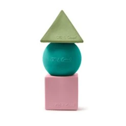 3 Geometric Figures Soft Colors Baby Stacking Toy Blocks