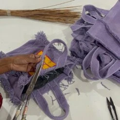 Fabric Handbag Purple Cell -Pro Cycling Wear LILA BAG PETER HALLEY