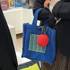 Fabric Handbag Blue Cell -Pro Cycling Wear PETERHALLEY handbags 04