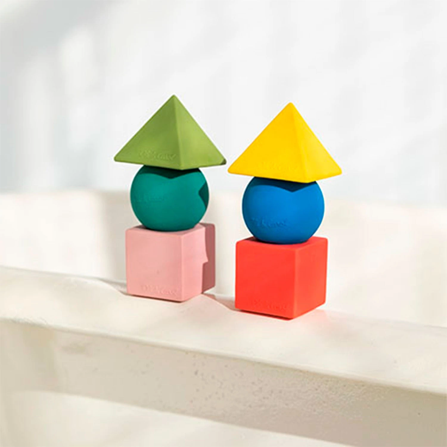 3 Geometric Figures Soft Colors Baby Stacking Toy Blocks 5 3 Geometric Figures Soft Colors Baby Stacking Toy Blocks - Image 5