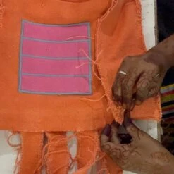 Fabric Handbag Orange Cell -Pro Cycling Wear peter halley pdp handcrafter bags 2