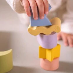 6 Geometric Figures Baby Stacking Toy Blocks -Pro Cycling Wear pile them 1